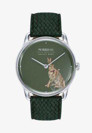 UHR MORRIS & CO SILVER GREEN PERLON 38MM - Watch - green