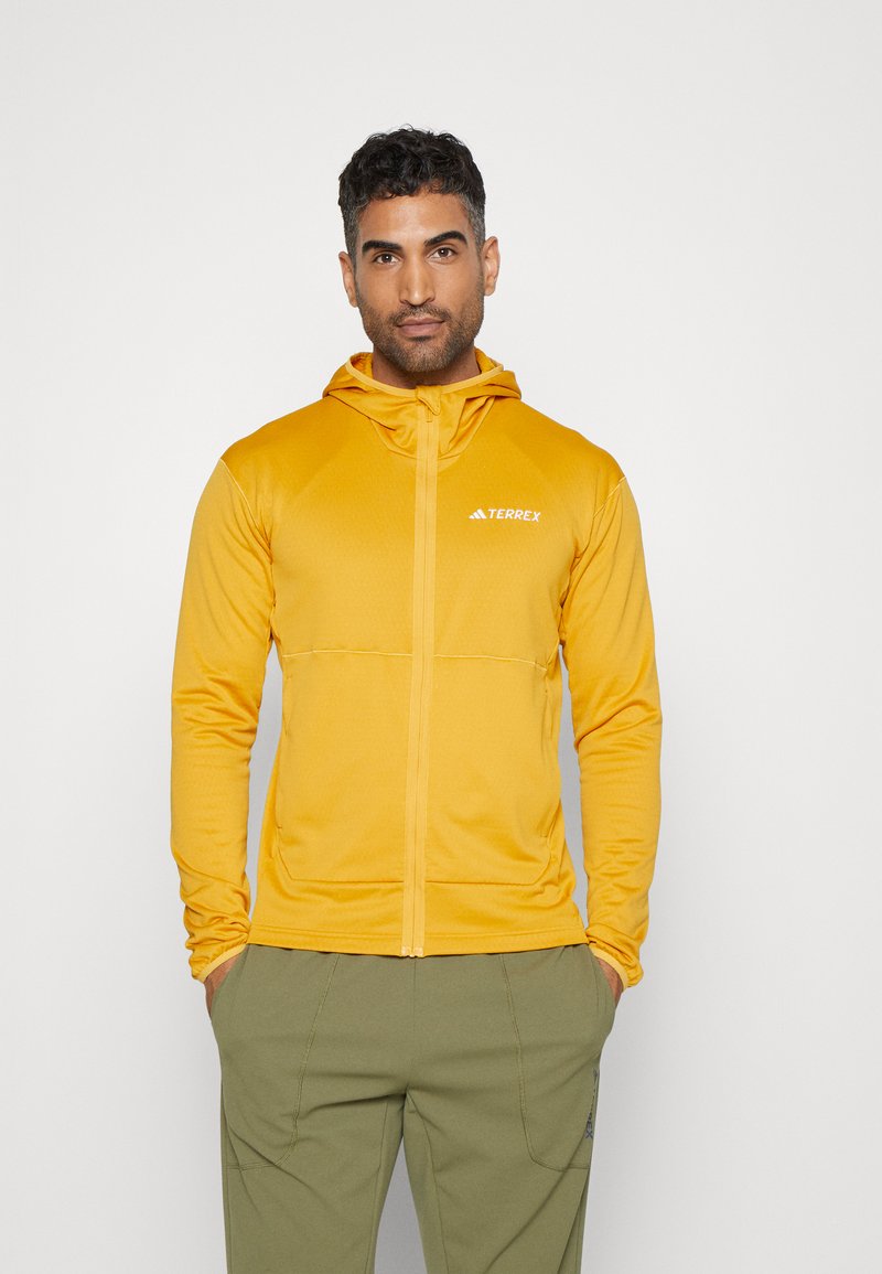 adidas Terrex TERREX XPERIOR LIGHT FLEECE HOODED JACKET - Treningsjakke - preloved yellow