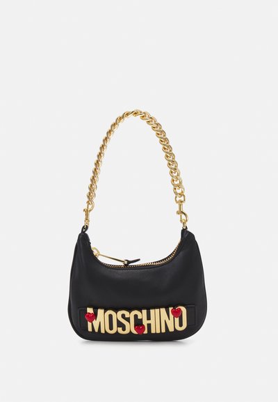 MOSCHINO HEART LOGO - Käekott - fantasia nero