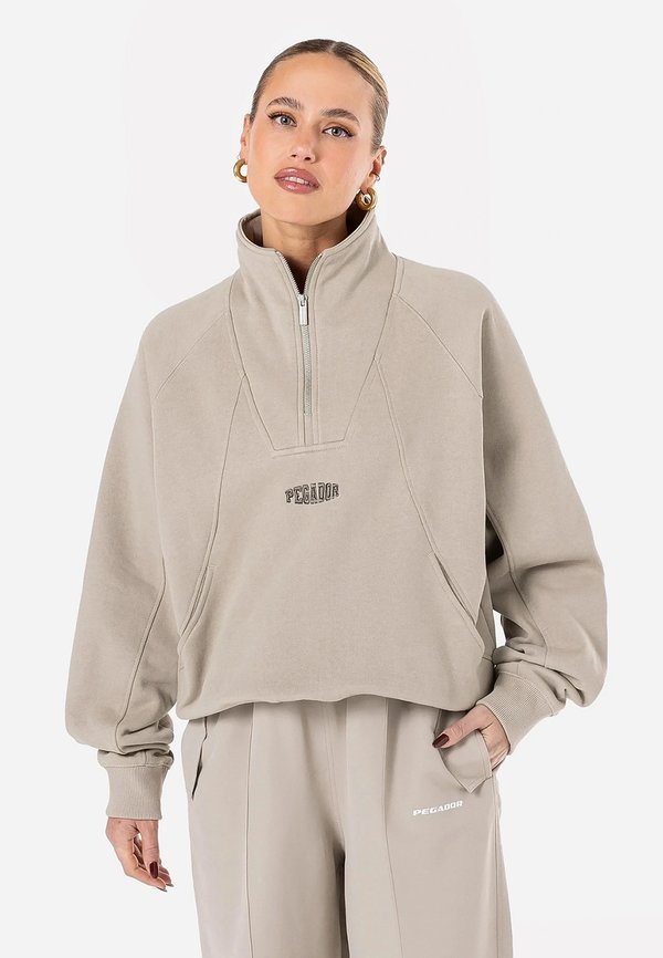 NORMA OVERSIZED HALFZIP - Sweatshirt - washed dark stone