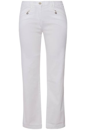 Ulla Popken, PASSFORM MONY STRETCHKOMFORT ZIPPTASCHEN - Broek - schneeweiß