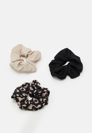 PCANDORA SCRUNCHIE 3 PACK - Hårstyling-accessories - black/beige