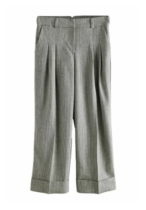 WARM HANDLE TEXTURED WIDE LEG - Nohavice - herringbone
