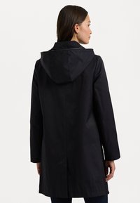 Lauren Ralph Lauren FAUX-LEATHER-TRIM HOODED COAT - Parkas - dark navy