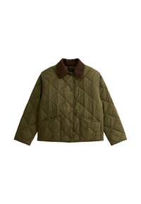 CORDUROY COLLAR QUILTED - Chaqueta de entretiempo - khaki