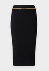 WOMANS KNITTED SKIRT - Falda de tubo - nero