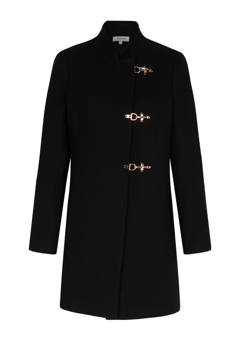 Morgan FITTED COAT WITH HIGH NECK - Cappotto classico - noir/nero ...