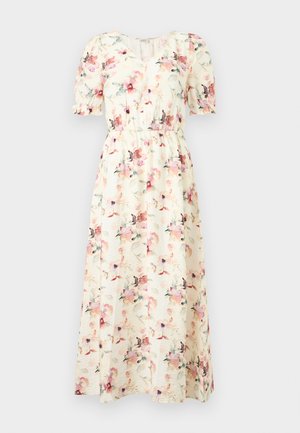 JDY, JDYTROYA LIFE MIDI DRESS - Hverdagskjole - cloud dancer/multi-coloured