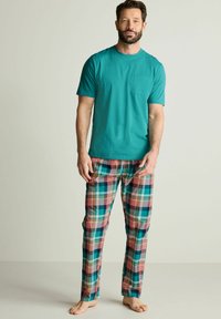 Next LIGHTWEIGHT  SET - REGULAR FIT - Pidžaamad - teal blue pink check