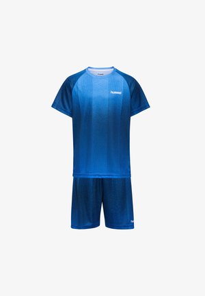 Hummel, HUMMEL HMLJR GRADIENT STRIPE SET UNISEX - T-shirts print - dress blues