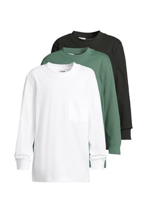 HEAVY POCKET 3 PACK - Långärmad tröja - white black paleleaf