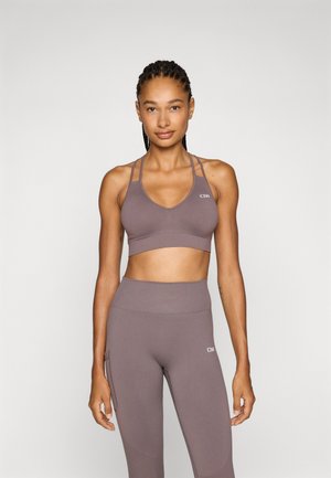 ICANIWILL DEFINE SEAMLESS V SHAPE BRA - Sportski grudnjak sa srednje jakom potporom - dusty brown