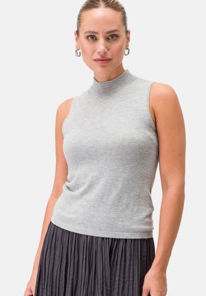 MIT STEHKRAGEN - Top - grey melange