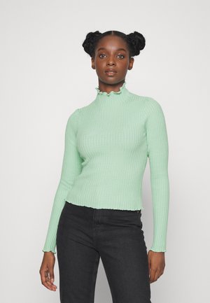 Vero Moda Petite VMEVIE HIGHNECK - Camisola de manga comprida - mist green