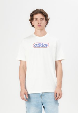 LINE LOGO UNISEX - T-shirt imprimé - off white