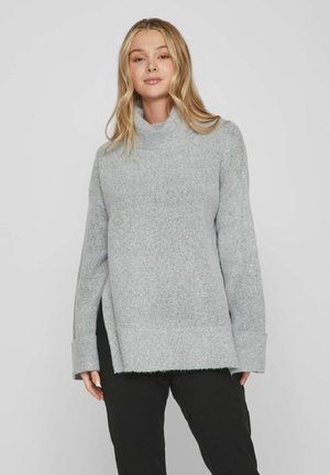 Vila Vitif Jacquard L/s Knit Top - Noos - Maglie Donna Grigio | Nencini