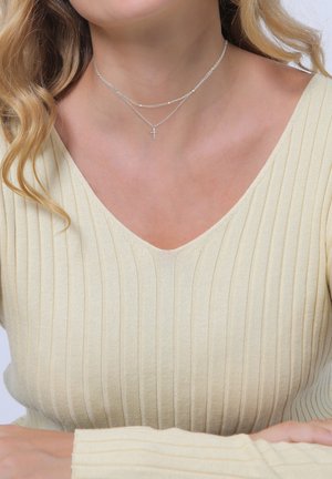 LAYER CROSS - Necklace - silberfarben