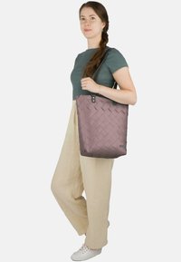 Normani FLECHTKORB 12 LITER - Handtasche - altrosa