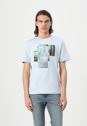 TOM TAILOR T-Shirt print - light metal blue