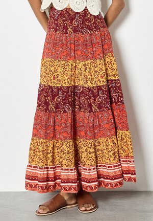 PATCHWORK PRINT TIERED - Maxirok - orange