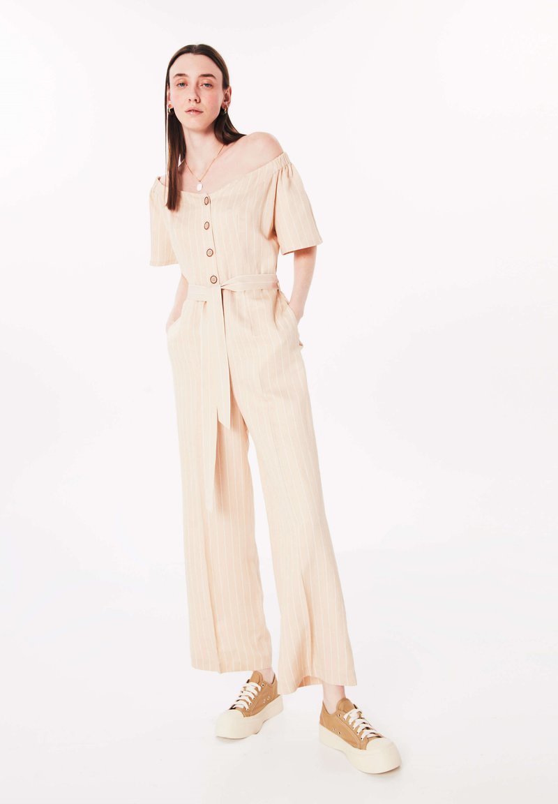 Damen Kleider | Twist Jumpsuit natural/braun - GS85447 Damen Kleider | Twist Jumpsuit natural/braun - GS85447