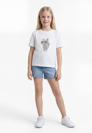 KARL LAGERFELD KIDS T-SHIRT - Potiskana majica - white