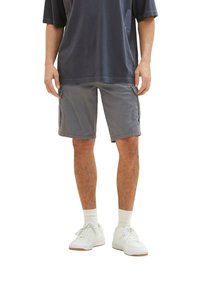 TOM TAILOR Shorts - grey diamond structure
