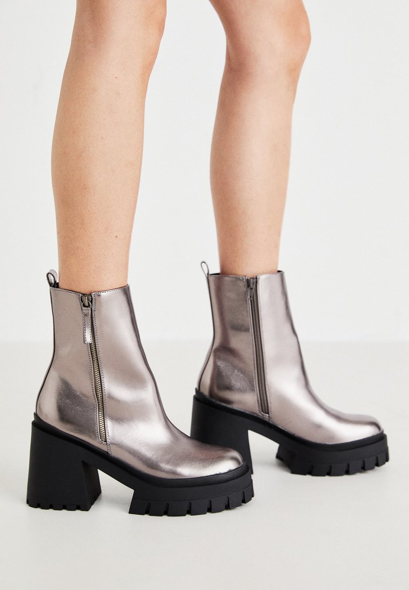 Even&Odd High heeled ankle boots - gunmetal - Zalando.co.uk