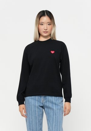 HEART PATCH - Camiseta de manga larga - black/red