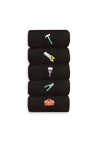Next EMBROIDERED FIVE PACK - Calze - black