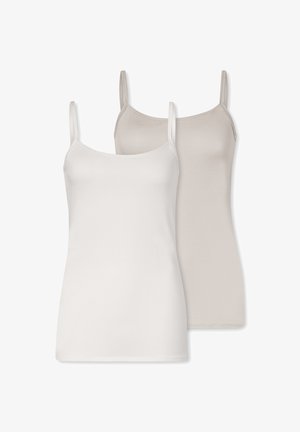 2ER PACK ESSENTIALS SPAGHETTI - Caraco - offwhite grau