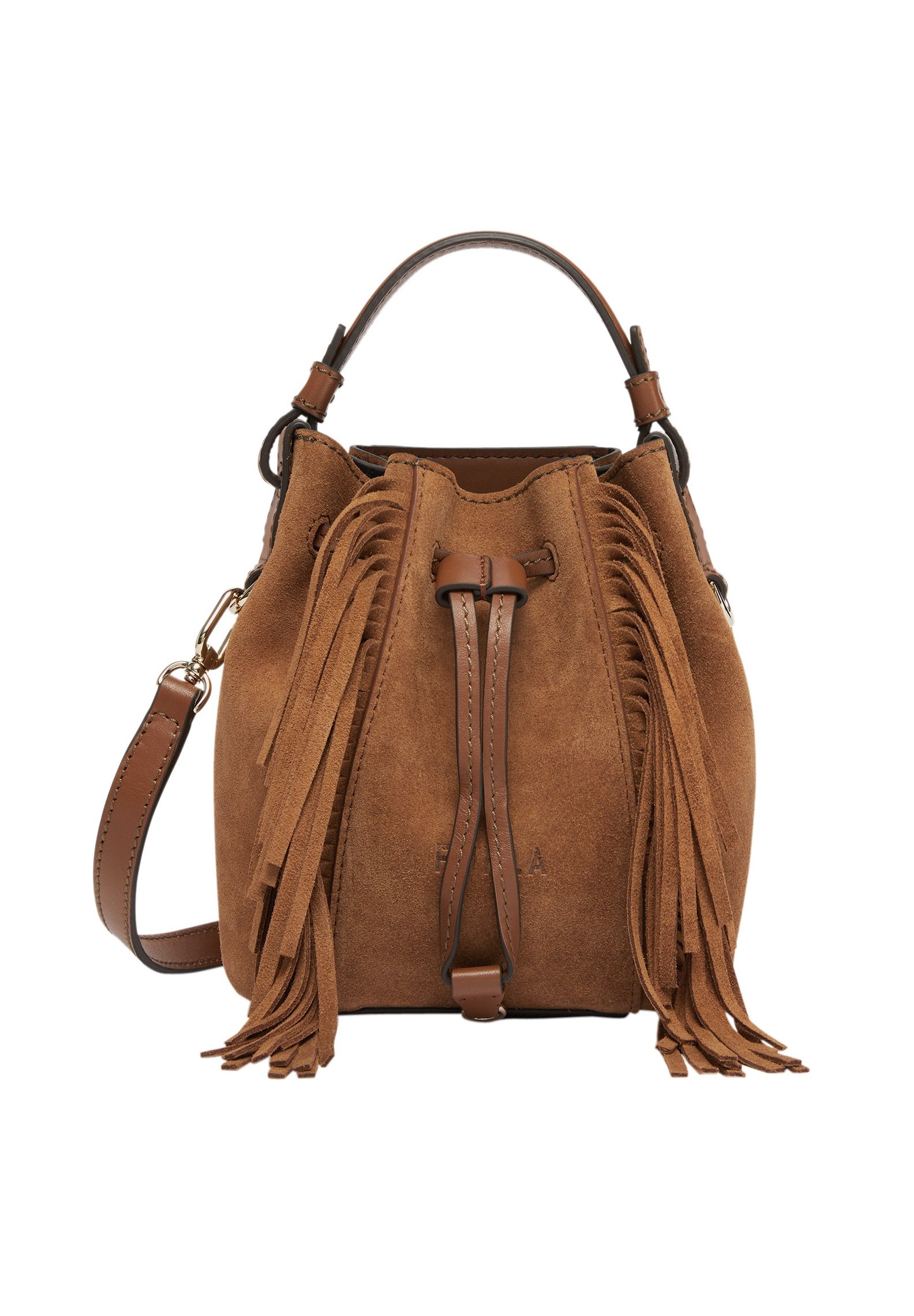 Furla MIASTELLA BUCKET MINI - Cross body bag - cognac h/brown