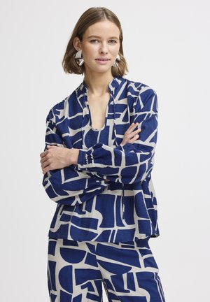 IHAMMA - Blouse - med blue geo