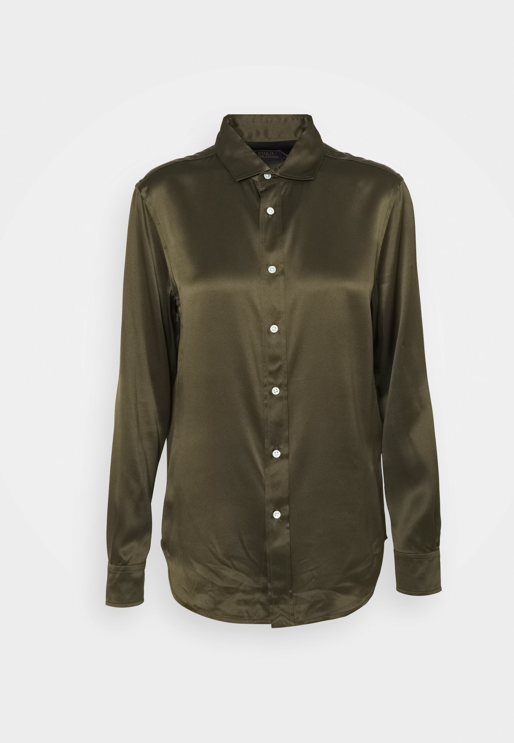 olive green polo button down