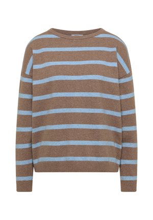 Cecil, PULLOVER MIT BOAT NECK UND STREIFEN - Pullover - urban taupe melange