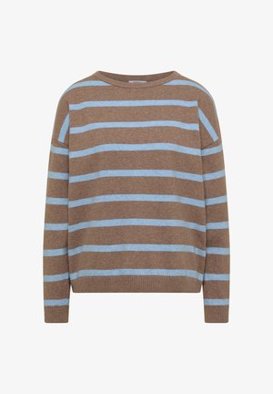 Cecil, PULLOVER MIT BOAT NECK UND STREIFEN - Pullover - urban taupe melange