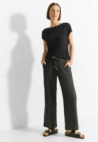 Cecil MIT DETAIL - T-Shirt basic - schwarz