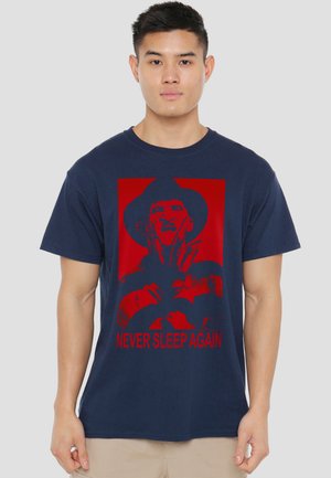 Cotton Soul, NIGHTMARE ON ELM STREET/NEVER SLEEP AGAIN - T-Shirt print - dark blue