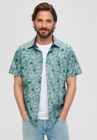 s.Oliver KURZARM MIT KENTKRAGEN - Hemd - minze