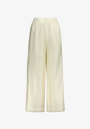 KAOS, PANTALONE AMPIO LEGGERO PANNA STRASS - Pantaloni - bianco