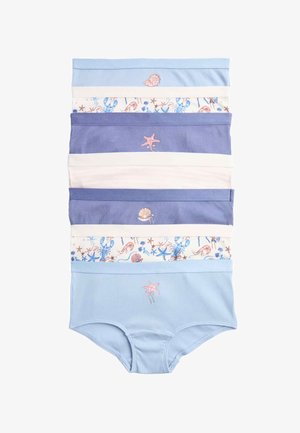 Marks & Spencer, 7 PACK SEASHELL PRINT SHORTS (5-16 YEARS) UNISEX - Slip - blue mix