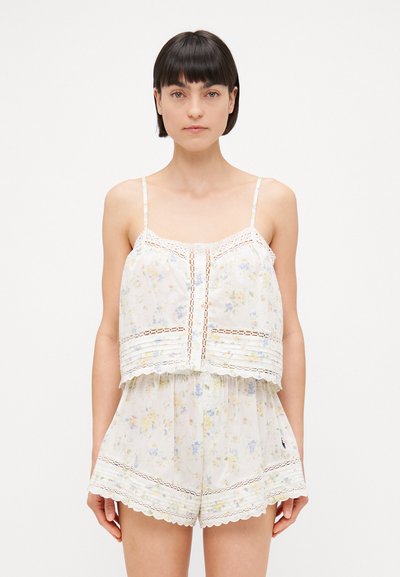 Polo Ralph Lauren FLORAL VOILE CAMI SET - Pyjama set - white/yellow