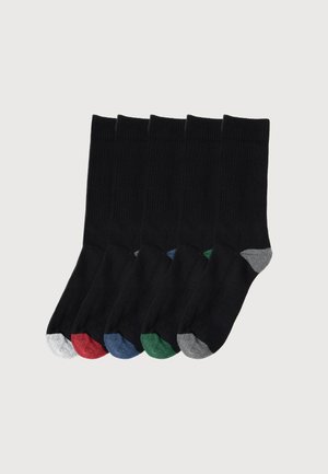 Pier One TENNIS SOCK 5 PACK - Ponožky - black