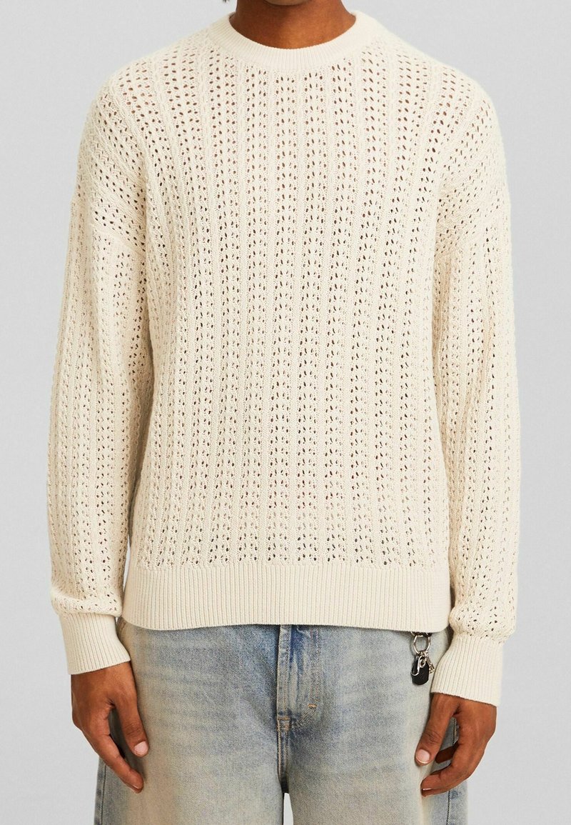 Bershka Jumper - light yellow