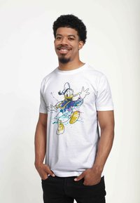 Henry Tiger DISNEY CLASSIC MICKEY SPLATTER DONALD UNISEX - Triko s potiskem - white