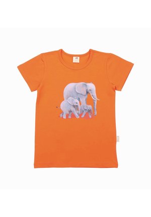 ELEPHANTS - Print T-shirt - orange
