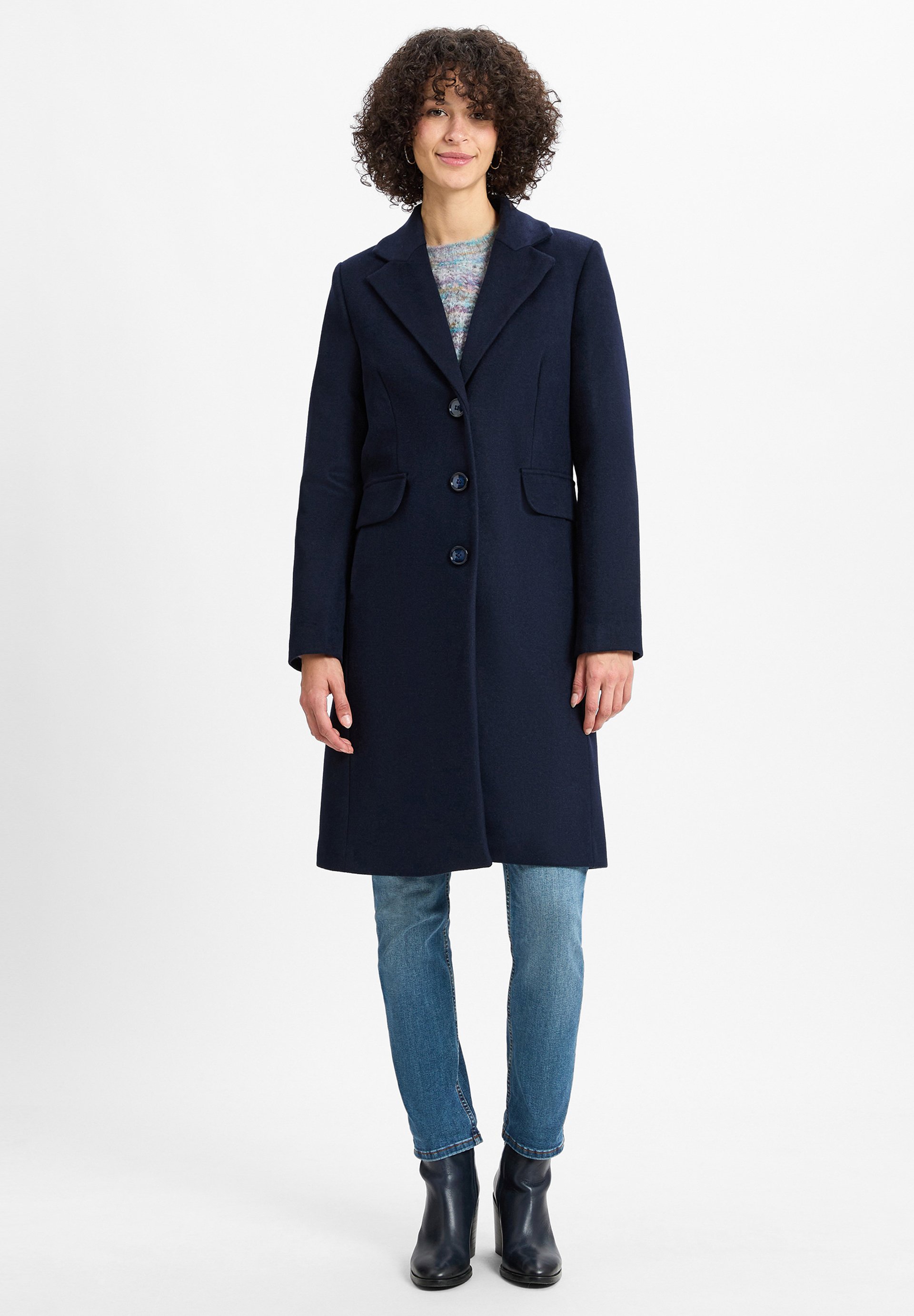 More More Klassischer Mantel marine/dunkelblau Zalando