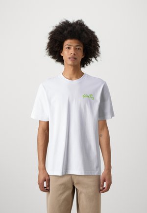 Stan Ray TEE UNISEX - T-shirt con stampa - white/lime green