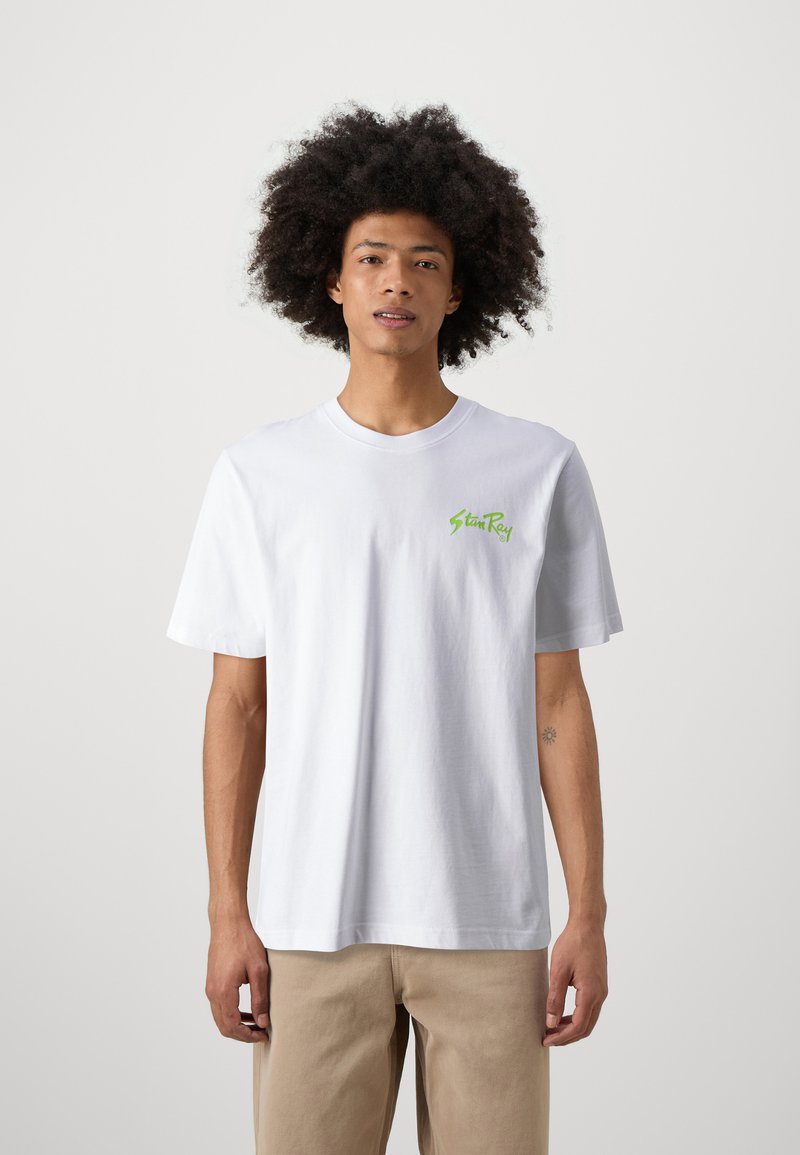 Stan Ray TEE UNISEX - Μπλουζάκι με στάμπα - white/lime green