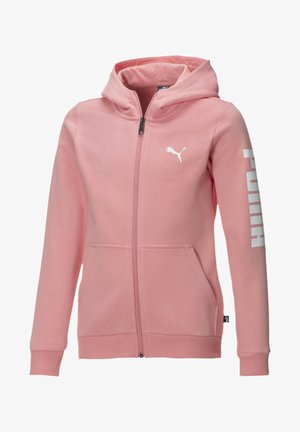 PIGE - Zip-up hoodie - salmon rose-puma white